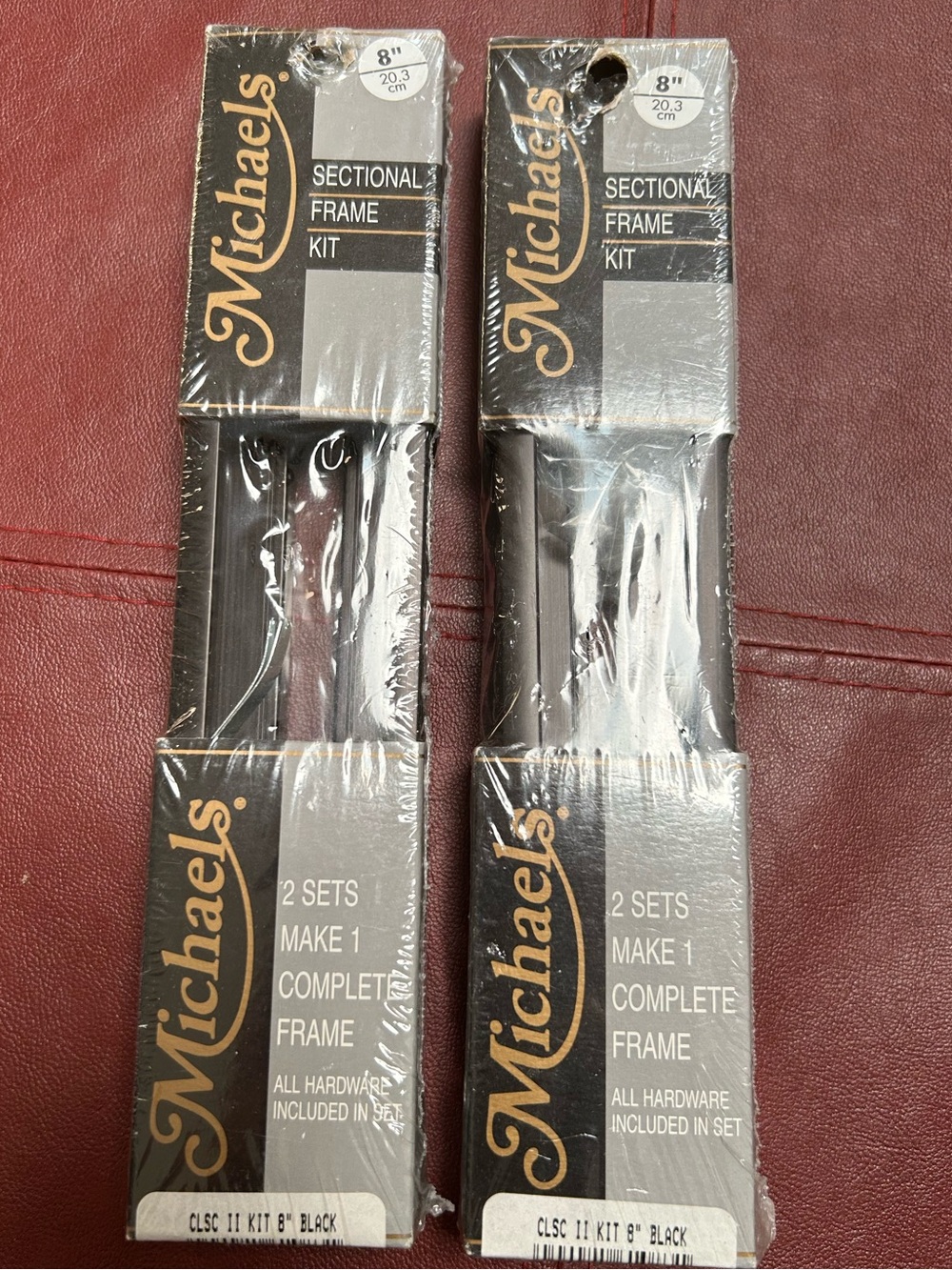 Michaels Sectional Frame Kit - Black (8") - 2 Sets incl-makes one complete frame